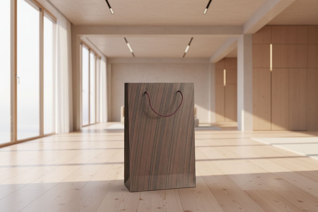 Premium Cotton Paper Gift Bags – Pack of 20 – Forest &amp; Night Collection. H 28 cm x W 19 cm x D 7.5 cm