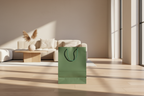 Joshy Craft 100% Cotton Paper Gift Bags – 31.5 × 24.5 × 11.5 cm – 200 gsm – Pack of 20 – Green, Pistachio Green, Light Yellow, Sand