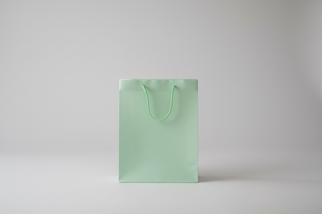 Handmade 100% cotton paper gift bags, 200 gsm – 31.5 × 24.8 × 11.5 cm – Pack of 20 – Mint green, Burgundy, Olive green, Marbled white