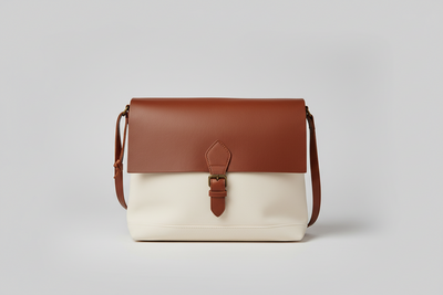 Sac Bandoulière Cuir de Buffle & Toile – L’Aventurier Naturel