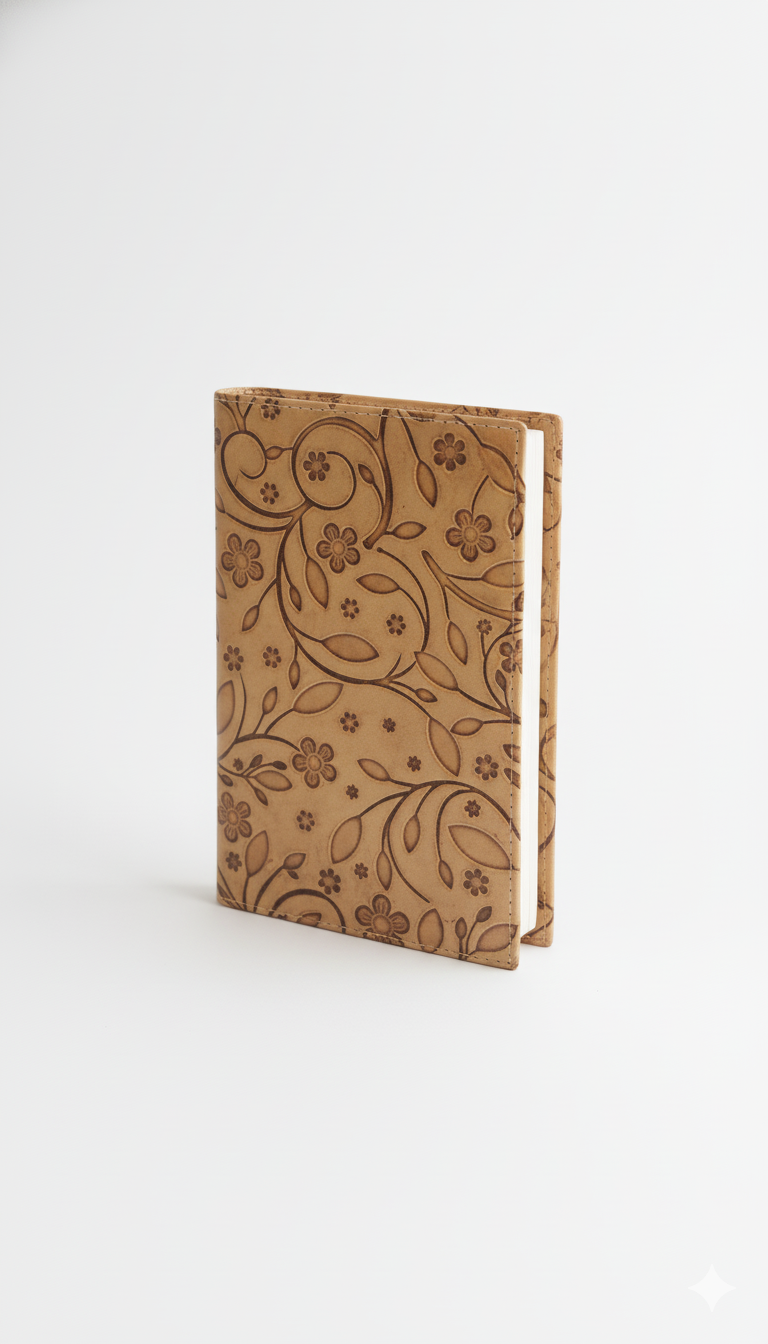 L'Authenticité au Bout de la Plume : Carnet en Cuir & Papier Coton - Format 19x12 cm