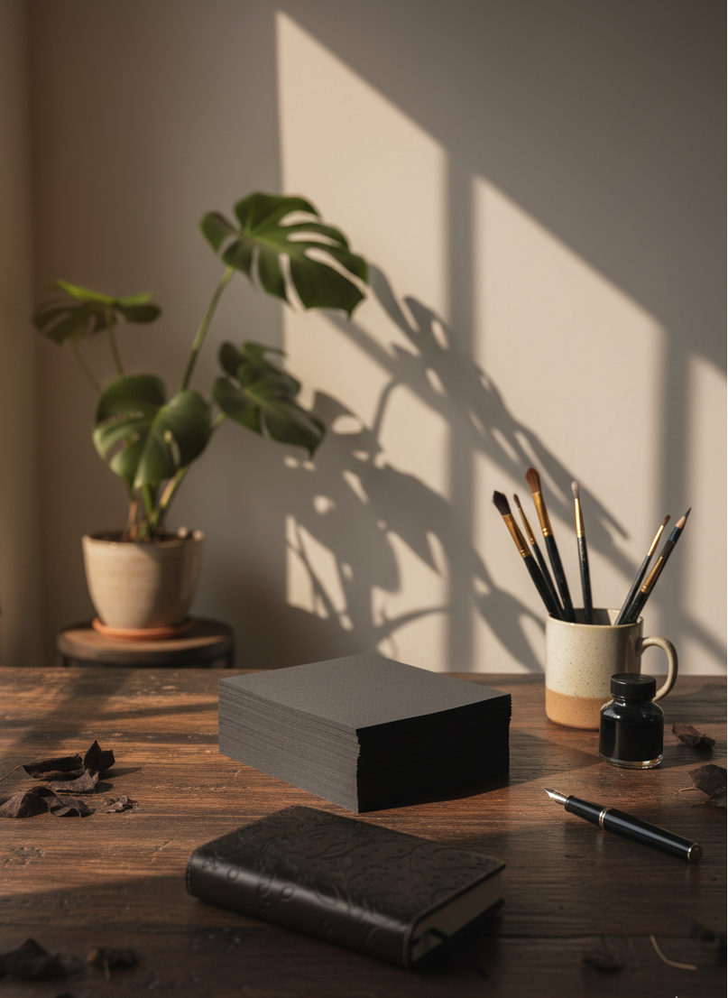 Papier Coton Artisanal A5 (15x21 cm) – Bords Droits | Joshy Craft