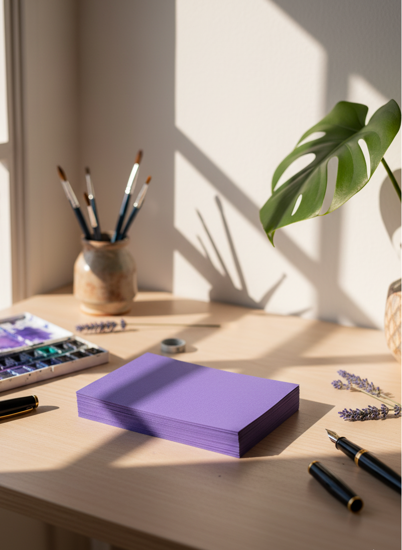 Papier Coton Artisanal A5 (15x21 cm) – Bords Droits | Joshy Craft