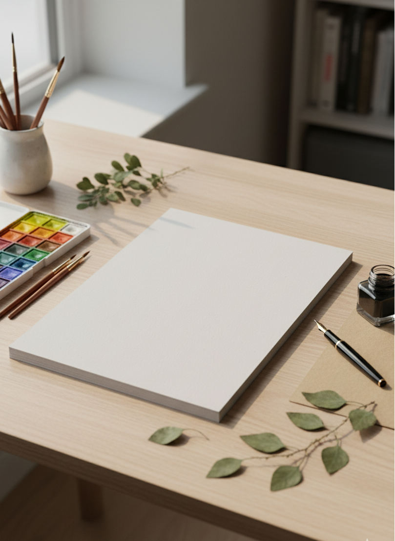 Papier Coton Artisanal A5 (15x21 cm) – Bords Droits | Joshy Craft