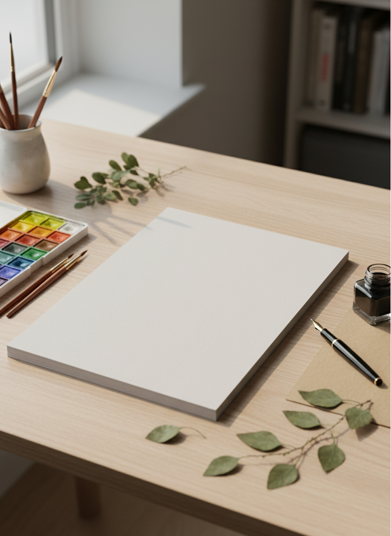 Papier Coton Artisanal A3 (30x42 cm) – Bords Droits | Joshy Craft