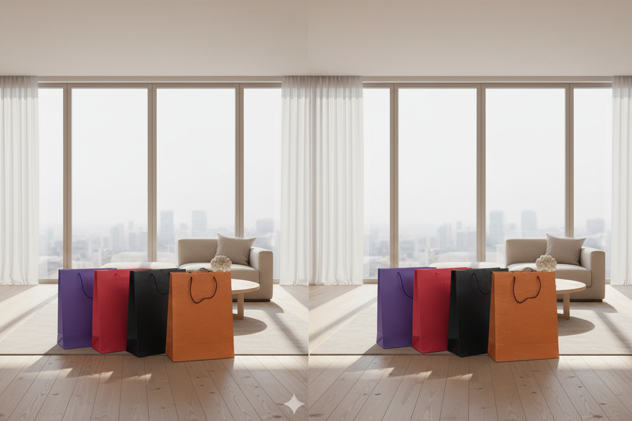 20 Grands Sacs-Cadeaux Coton 31x24cm – L'Élégance Artisanale