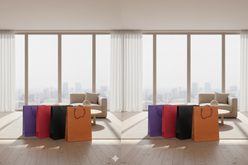 20 Grands Sacs-Cadeaux Coton 31x24cm – L'Élégance Artisanale