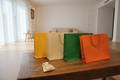 20 Sacs-Cadeaux XXL Coton 41x33cm – Jaune, Crème, Vert & Orange