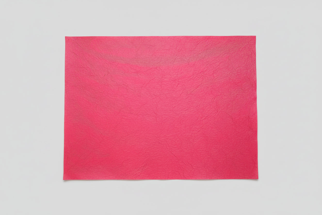 Papier Coton Artisanal 50x70 cm – Rouge Profond à Texture Froissée