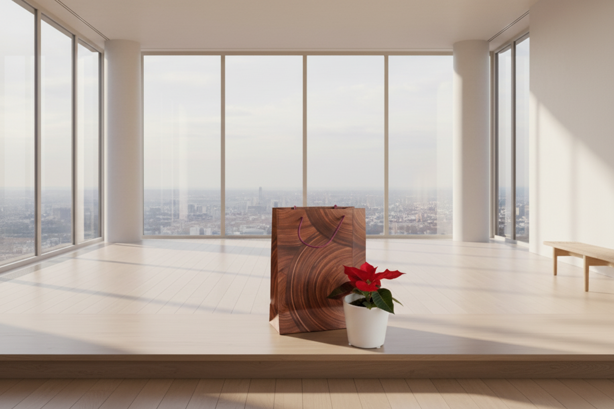 Lot de 20 Sacs-Cadeaux Premium – Papier Coton Artisanal (200 GSM) 19,5 cm (H) x 15 cm (L) x 6,5 cm (P)