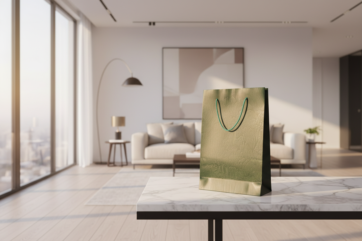 Lot de 20 Sacs-Cadeaux Premium – Couleurs Contrastées H-28 L19 L7.5