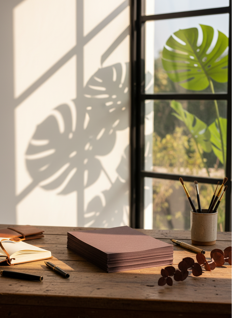 Papier Coton Artisanal A5 (15x21 cm) – Bords Droits | Joshy Craft